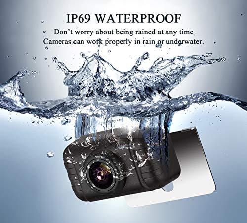 HD Digital Wireless Backup Camera System 5 Inch LCD Monitor for Trucks,Cars,SUVs,Pickups,Vans,Campers Front/Rear View Camera Super Night Vision Waterproof Easy Installation