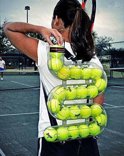 SPEEDFEED Tennis Ball Feeder Training Tool Convenient Ball Storage Device | Alternative to Stationary Ball Baskets | Holds 23 Tennis Balls | Made in USA | 20.25” x 14” x 3.25