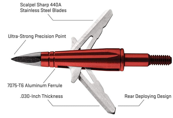 Ten Point HEA-800.3 EVO-X Center Punch Broadhead Rear Deploying