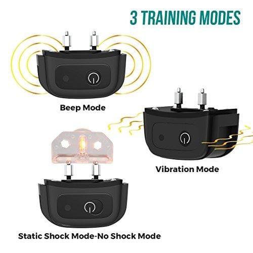 All-New 2019 Dog Training Collar with Remote | Long Range 1600', Shock, Vibration Control, Rechargeable & Ipx7 Waterproof | E-Collar Shock Collar for Dogs Small, Medium, Large Size, All Breeds
