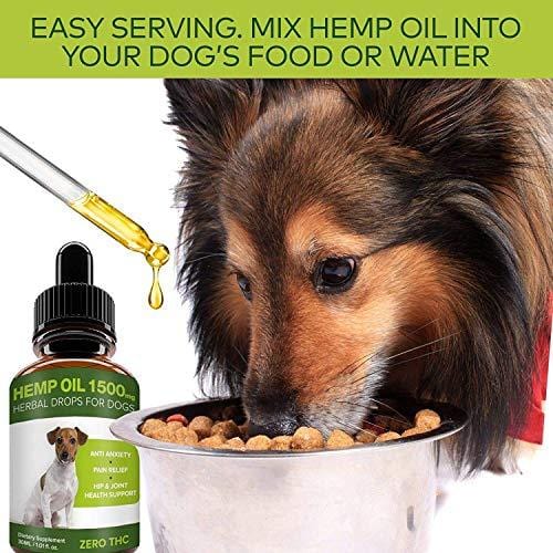 Pawesome Hemp Oil for Dogs Cats - 1500 MG Made in USA Hemp Extract - Organic Pet Hemp Oil - Natural Arthritis Pain Relief, Support Hip & Joint Health, Separation Anxiety, Omega-3, 6