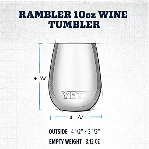 YETI Rambler 10 oz Stainless Steel Vacuum Insulated Wine Tumbler, 2 Pack, Stainless