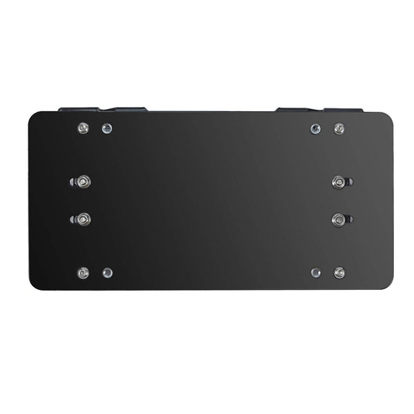 Samlight License Plate Bracket 8 3/4 Inch Flip-Up Winch Roller Fairlead Mount Holder Black Stainless Steel