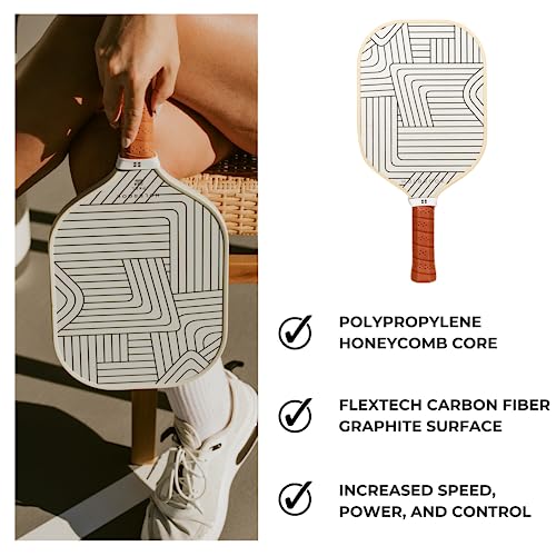Holbrook Pickleball Paddles - Soho Design | Performance Series | Carbon Fiber/Graphite Blend Surface | Polypropylene Honeycomb Core | Quality & Design Meet Pickleball