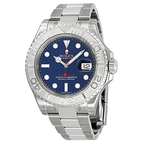Rolex Yachtmaster Steel and Platinum Blue Dial Mens Watch 116622BLSO
