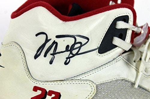 Bulls Michael Jordan Signed 1990 Game Used Nike Air Jordan V Shoes BAS