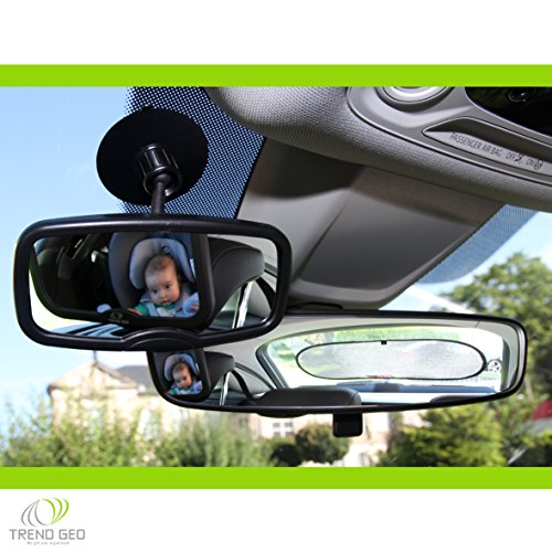 Trendgeo Baby Car Mirror for Back Seat 360 Wide Angle Baby Mirror for Car Rear Facing & Front Facing Car Back Seat Full View Infant Easy Installation on Headrest for Baby Toddler Children