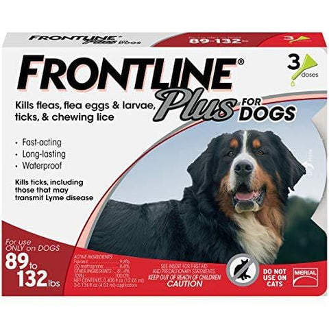 Frontline Plus for Dogs 89132 lbs RED, 3 Month