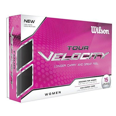 Wilson Women's Tour Velocity Golf Ball (15-Pack), White
