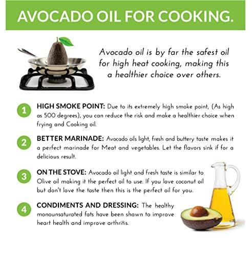 ArtNaturals USDA Organic Avocado Oil - (16 Fl Oz / 473ml) - Massage Oil & Moisturizer - 100% Pure Expeller Pressed and Hexane Free- for Hair, and Skin - Treatment for Age Spots Dry Skin and Scars