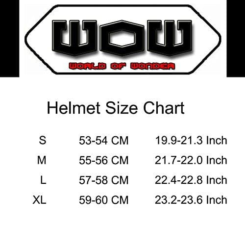 WOW Motorcycle Full Face Helmet Street Bike Glossy White
