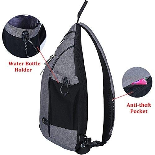 Pioneeryao 19'' Sling Bag Backpack Crossbody Bag Shoulder Bag (Purple)
