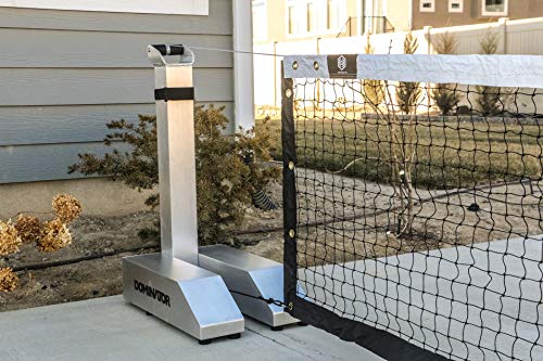 Premium Heavy Duty Outdoor Portable Pickleball Rustproof Net Pole w/ Net, Attach to Existing Hoop or Pole, Simple Installation and Easy to Store - Heavy Duty Regulation Net Size and Adjustable Tension