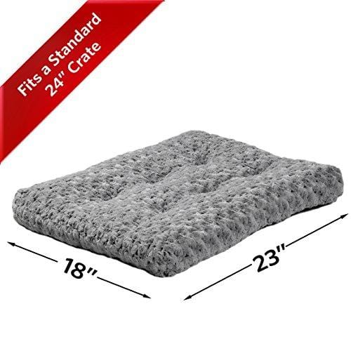 Plush Pet Bed | Ombré Swirl Dog Bed & Cat Bed | Gray 23L x 18W x 1.75H -Inches for Small Dog Breeds