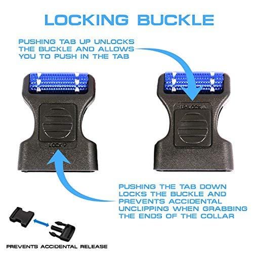 Max and Neo NEO Nylon Buckle Reflective Dog Collar - We Donate a Collar to a Dog Rescue for Every Collar Sold (Medium, RED)