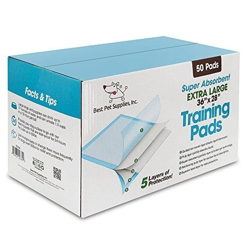 Extra-Large 36" x 28" Puppy Tranning Pads for Large Breeds by Best Pet Supplies