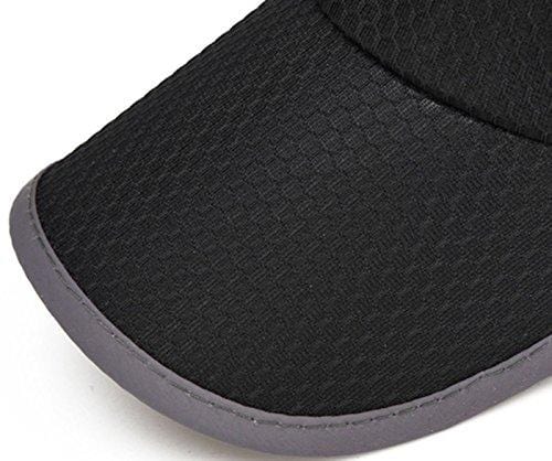 Men's Women's Peaked Mesh Sunscreen Cap Sports Hats for Fishing Tennis Baseball Beach Board Running Hiking Travelling Outdoor Light Black