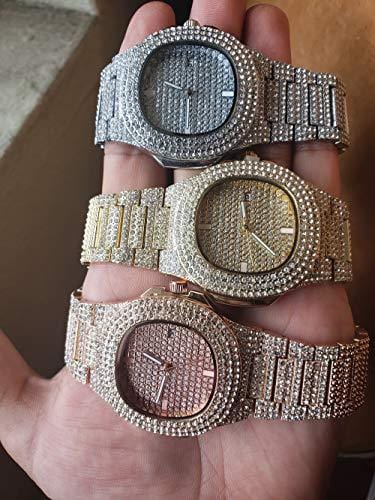 Patek Philippe Nautilus Iced Out Watch CZ LAB Diamond (White Gold)