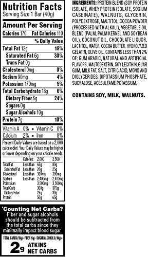 Atkins Endulge Treat, Nutty Fudge Brownie Bar, Keto Friendly, 5 Count