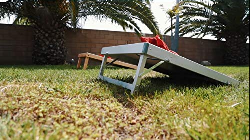 ZENY Cornhole Set 3x2 Cornhole Bean Bag Toss Game Set Aluminum Frame Boards 8 Corn Hole Bean Bags Outdoor Lawn Yard Game