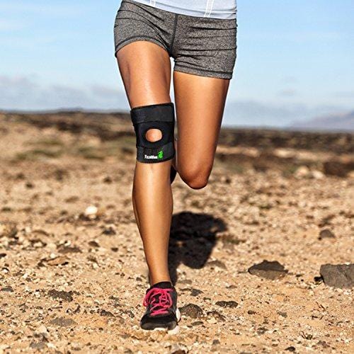 TechWare Pro Knee Brace Support - Relieves ACL, LCL, MCL, Meniscus Tear, Arthritis, Tendonitis Pain. Open Patella Dual Stabilizers Non Slip Comfort Neoprene. Adjustable Bi-Directional Straps - XXL