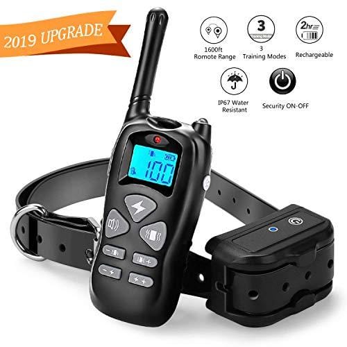 Shock Collar for Dogs, Dog Shock Collar with Remote 1600ft Range, IP67 Waterproof Rechargeable Dog Training Collar Beep Vibrate and Shock collar for Large Dogs and Small Dogs
