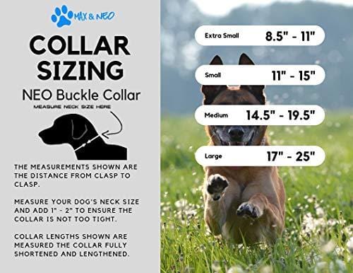 Max and Neo NEO Nylon Buckle Reflective Dog Collar - We Donate a Collar to a Dog Rescue for Every Collar Sold (Medium, RED)