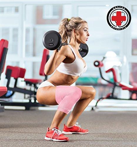 Doctor Developed Ladies Pink Knee Brace/Knee Compression Sleeve/Knee Support for Women & Doctor Written Handbook -Guaranteed Relief for Arthritis, Tendonitis, Injury Support, Running (XXX-Large)