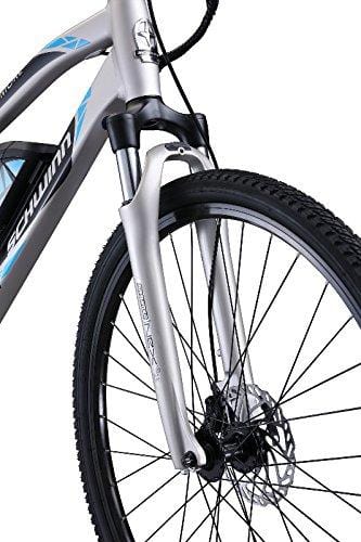 Schwinn Sycamore 350 Watt hub-drive, mountain/hybrid, electric bicycle, 8 speeds, wheel size Womens size (Small)