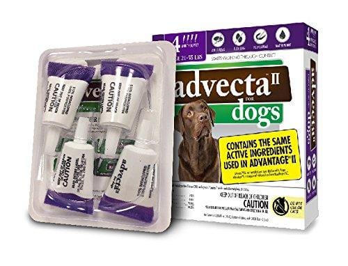 Advecta II Flea Treatment - Flea and Lice Prevention for Dogs, 4 Month Supply