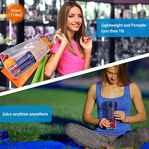 Portable Blender, Hosome Cordless Personal Blender Shakes and Smoothies, Single Serve Mini Mixer, USB Rechargeable Home Office Sports Travel Outdoors