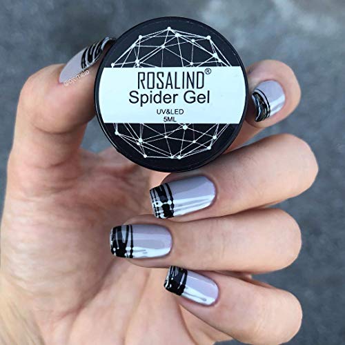 ROSALIND Spider Gel Creative Wire Drawing Nail Gel Point Line Web Painting Polish 5ml 6pcs/Set (Spider Gel)