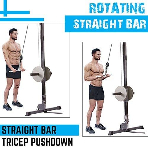 A2ZCARE Tricep V Shaped Press Down Bar (Tricep Rope + Rotating Bar + V Shape)