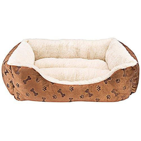 Animals Favorite New Rectangle Pet Bed with Dog Paw Printing (22" x 18")