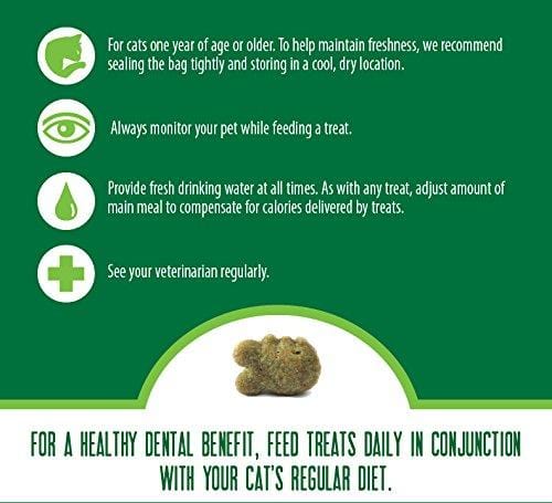 FELINE GREENIES Dental Natural Cat Treats Oven Roasted Chicken Flavor, 11 oz. Tub