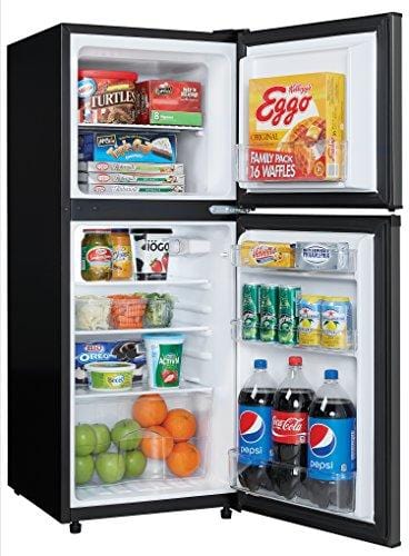 Danby DCR047A1BBSL Dual Door Compact Refrigerator, Black Stainless