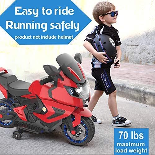 HOVERHEART Kids Electric Power Motorcycle 6V Ride On Bike (Red)