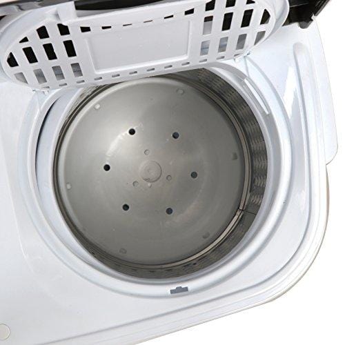 SUPER DEAL Portable Compact Mini Twin Tub Washing Machine w/Wash and Spin Cycle, Built-in Gravity Drain, 13lbs Capacity For Camping, Apartments, Dorms, College Rooms, RV's, Delicates and more