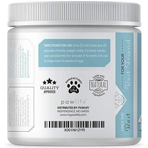 pawlife Calming Treats for Dogs Plus Glucosamine - Hemp Oil Infused Soft Chews for Dog Anxiety Support- 120 Dog Calming Treats (Duck)