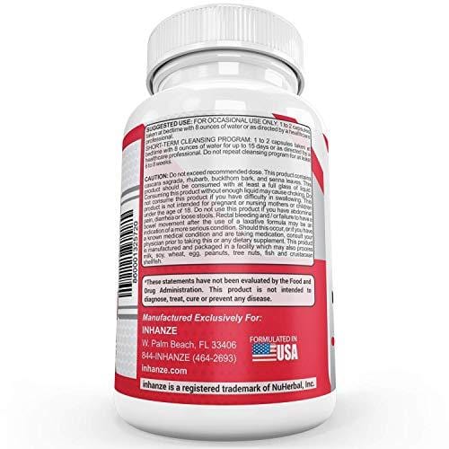 Detox & Cleanse | Total Body Detox & Colon Cleanse | Probiotics | 10 3-Day Cleanses | Flush Waste & Toxins | Weight Loss Support | 19 Herbs; Psyllium, Cascara, Senna, Buckthorn, Fennel, Aloe | 60Caps