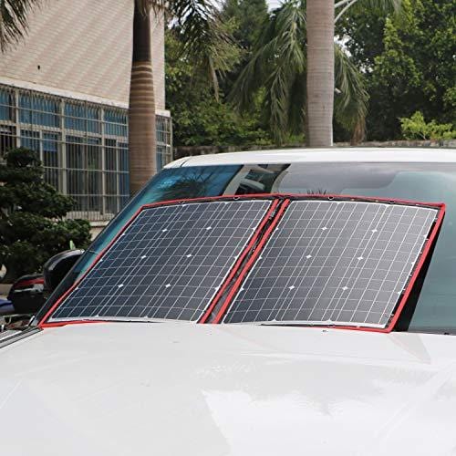 DOKIO 100 Watts 12 Volts Monocrystalline Foldable Solar Panel with Charge Controller