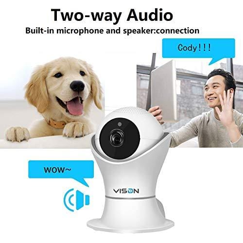 VINSION 1080p Wireless WiFi IP Camera with 3D Navigation Panorama, Home Security Surveillance Video Camera for Baby/Elder/Pet/Nanny Monitor with Night Vision and Two Way Audio