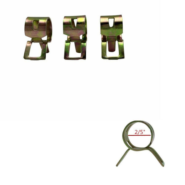 Cococart 9.85-Foot Length Stretchy 1/4 Inch ID Fuel Line+20pcs 2/5" ID Hose Clamps for Kawasaki Kohler Briggs & Stratton Small Engines