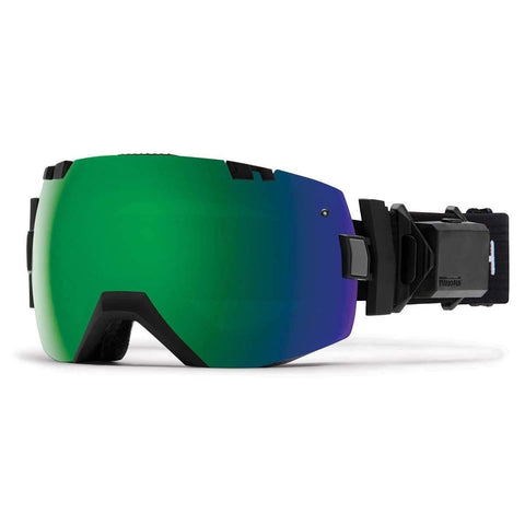 Smith Optics Adult I/OX Turbo Fan Snow Goggles Black Frame/ChromaPop Sun Green Mirror/ChromaPop Storm Rose Flash