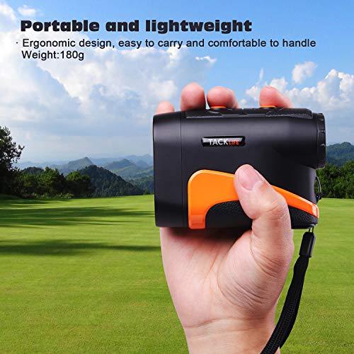Golf Rangefinder, Laser Range Finder 660 Yard/6X with Slope/Pin/Range/Scanning Model, Wrist Strap, Carrying Bag for Golf Training, Competition - MLR04