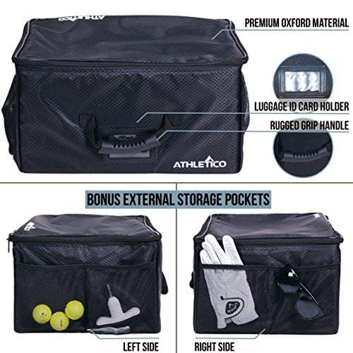 Athletico Golf Trunk Organizer Storage - Car Golf Locker to Store Golf Accessories | Collapsible When Not in Use [product _type] Athletico - Ultra Pickleball - The Pickleball Paddle MegaStore