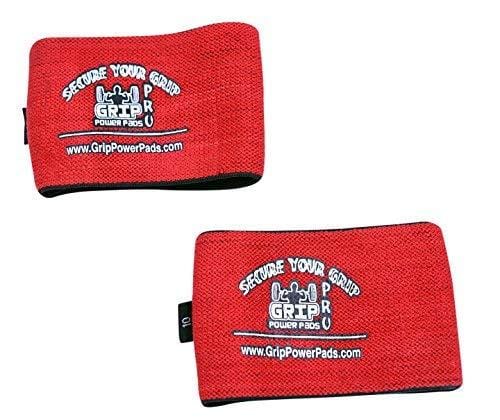 Grip Power Pads Elbow Compression Sleeve (2 Count) Golf Elbow Brace Weightlifting Sleeve Tennis Strap Arthritis & Tendonitis Pain Relief Workout Arm Support Sleeve (Red, X-Large 11"-11.75)