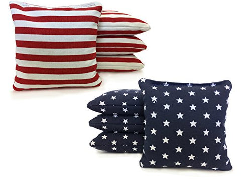Tailgating Pros Johnson Enterprises Handmade Stars and Stripes 8 Regulation Cornhole Bags