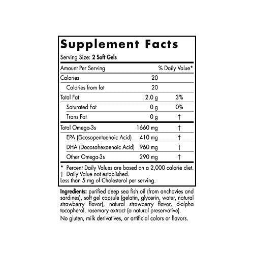 Nordic Naturals Prodha 1000, Strawberry, 120 Count