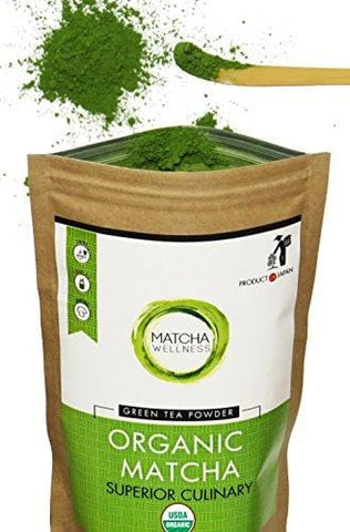 Matcha Green Tea Powder - Superior Culinary - USDA Organic From Japan -Natural Energy & Focus Booster Packed With Antioxidants. (Starter Bag - 30g (1.05oz))